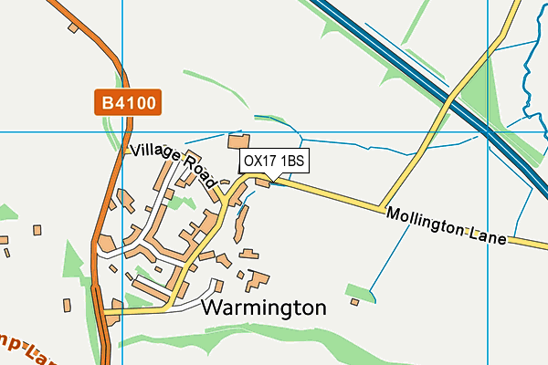 OX17 1BS map - OS VectorMap District (Ordnance Survey)