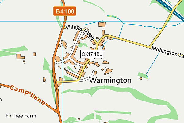 OX17 1BU map - OS VectorMap District (Ordnance Survey)