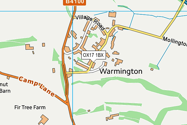 OX17 1BX map - OS VectorMap District (Ordnance Survey)