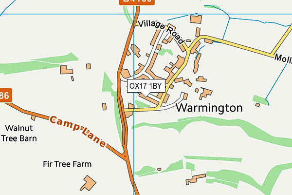OX17 1BY map - OS VectorMap District (Ordnance Survey)
