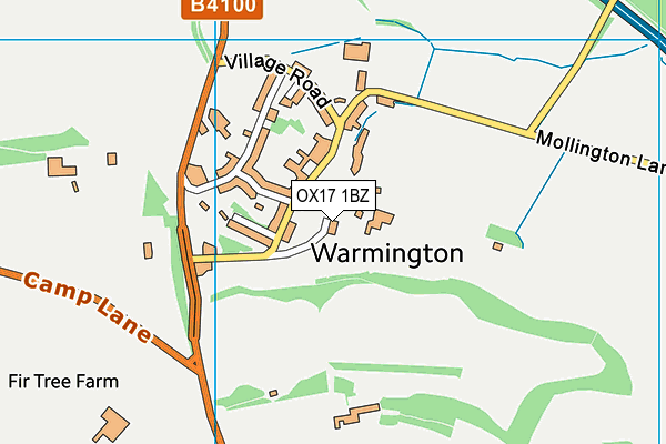 OX17 1BZ map - OS VectorMap District (Ordnance Survey)