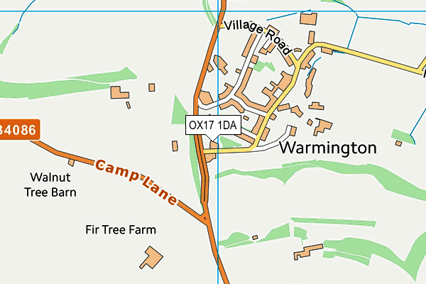 OX17 1DA map - OS VectorMap District (Ordnance Survey)