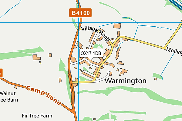 OX17 1DB map - OS VectorMap District (Ordnance Survey)