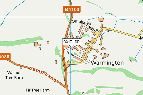 OX17 1DD map - OS VectorMap District (Ordnance Survey)