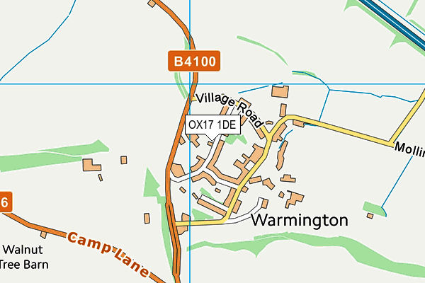 OX17 1DE map - OS VectorMap District (Ordnance Survey)