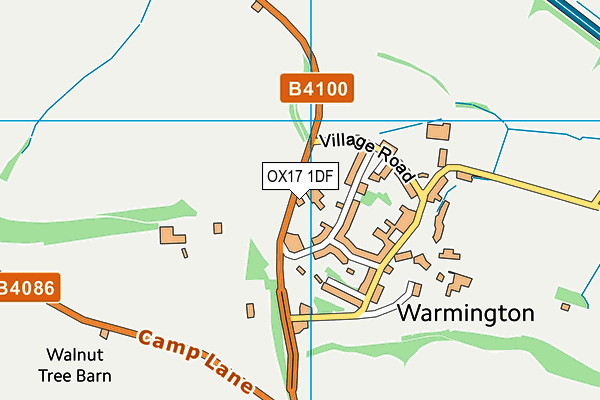 OX17 1DF map - OS VectorMap District (Ordnance Survey)