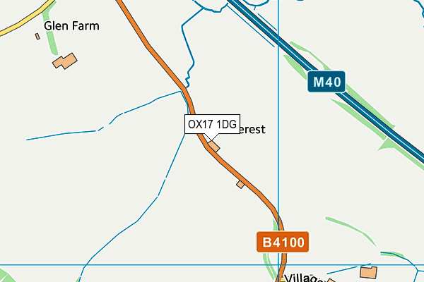 OX17 1DG map - OS VectorMap District (Ordnance Survey)