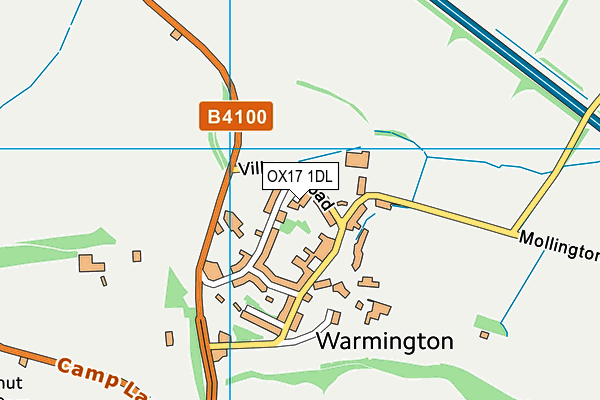 OX17 1DL map - OS VectorMap District (Ordnance Survey)