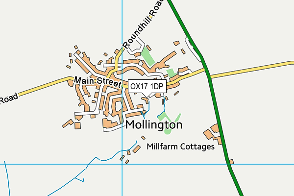 OX17 1DP map - OS VectorMap District (Ordnance Survey)