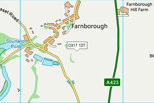 OX17 1DT map - OS VectorMap District (Ordnance Survey)