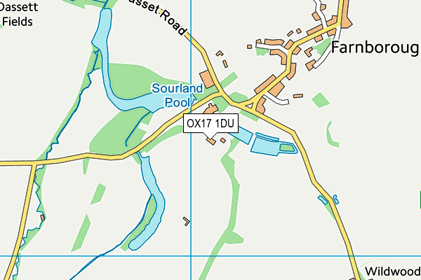 OX17 1DU map - OS VectorMap District (Ordnance Survey)