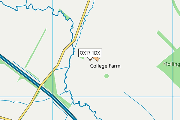 OX17 1DX map - OS VectorMap District (Ordnance Survey)