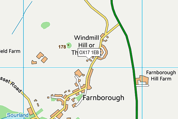 OX17 1EB map - OS VectorMap District (Ordnance Survey)