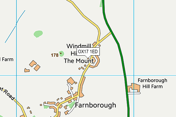 OX17 1ED map - OS VectorMap District (Ordnance Survey)