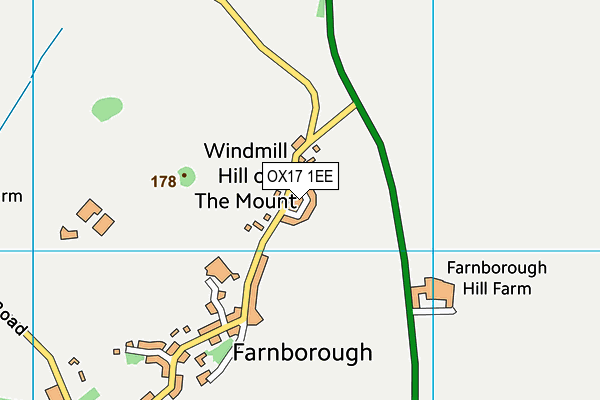 OX17 1EE map - OS VectorMap District (Ordnance Survey)