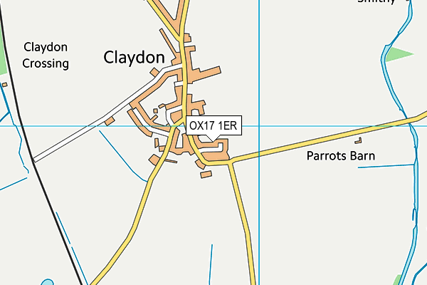 OX17 1ER map - OS VectorMap District (Ordnance Survey)