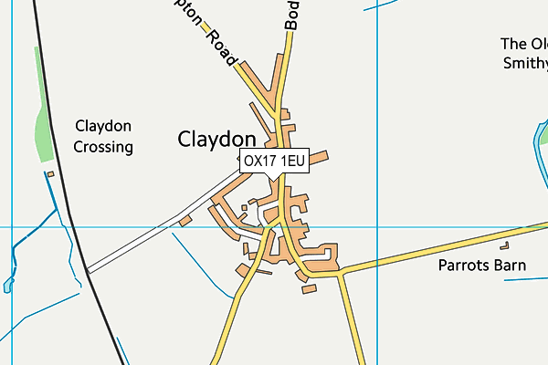 OX17 1EU map - OS VectorMap District (Ordnance Survey)