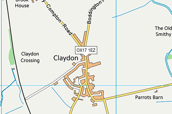 OX17 1EZ map - OS VectorMap District (Ordnance Survey)