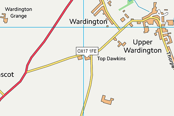 OX17 1FE map - OS VectorMap District (Ordnance Survey)