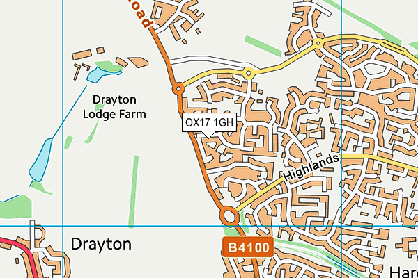 OX17 1GH map - OS VectorMap District (Ordnance Survey)