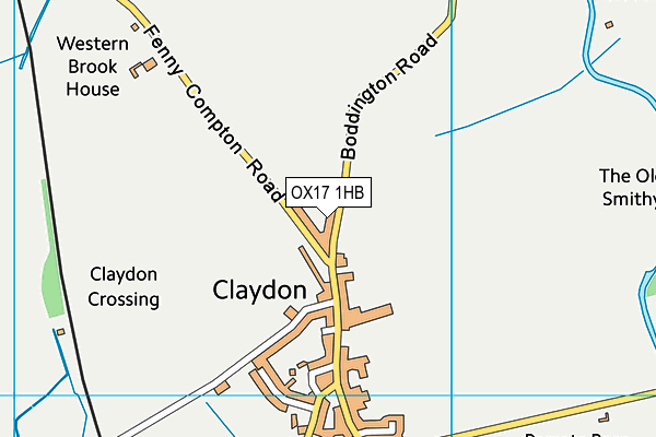 OX17 1HB map - OS VectorMap District (Ordnance Survey)