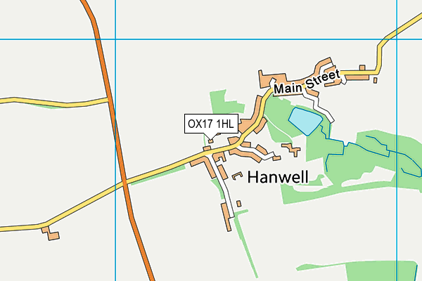 OX17 1HL map - OS VectorMap District (Ordnance Survey)