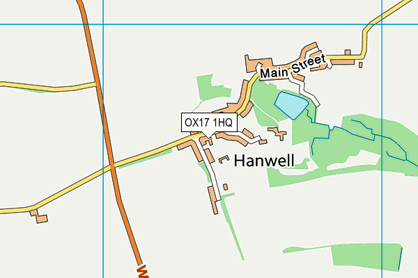 OX17 1HQ map - OS VectorMap District (Ordnance Survey)