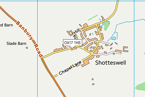 OX17 1HS map - OS VectorMap District (Ordnance Survey)