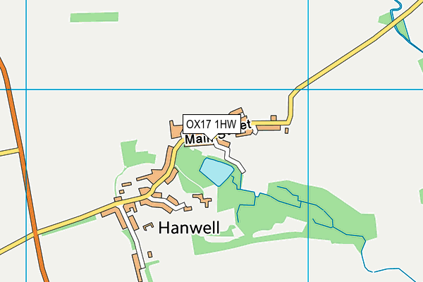 OX17 1HW map - OS VectorMap District (Ordnance Survey)