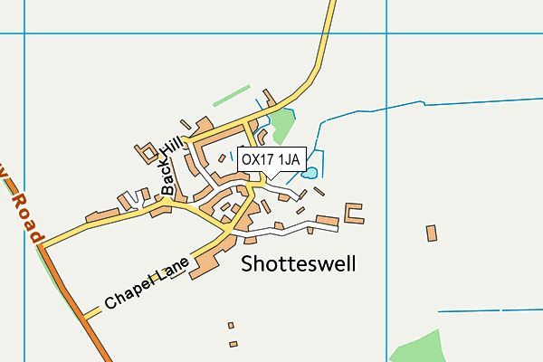 OX17 1JA map - OS VectorMap District (Ordnance Survey)