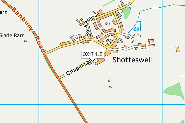 OX17 1JE map - OS VectorMap District (Ordnance Survey)