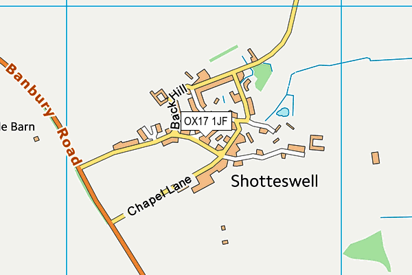 OX17 1JF map - OS VectorMap District (Ordnance Survey)