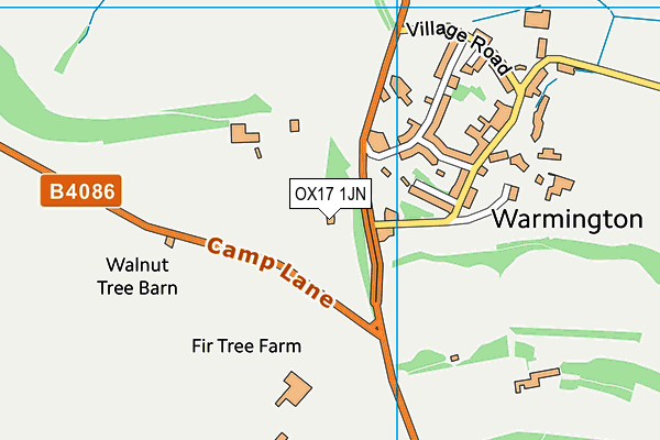 OX17 1JN map - OS VectorMap District (Ordnance Survey)