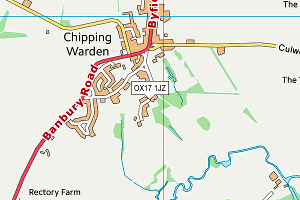 OX17 1JZ map - OS VectorMap District (Ordnance Survey)