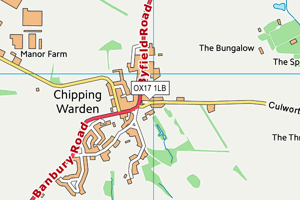 Chipping Warden Playing Fields map (OX17 1LB) - OS VectorMap District (Ordnance Survey)