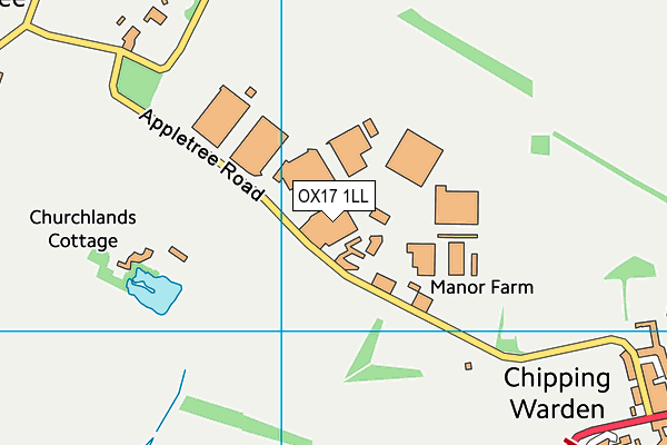 OX17 1LL map - OS VectorMap District (Ordnance Survey)