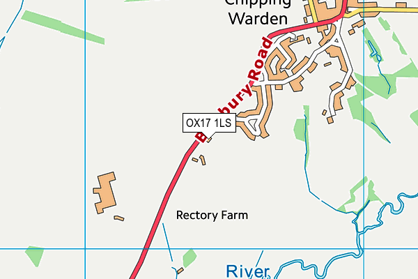 OX17 1LS map - OS VectorMap District (Ordnance Survey)