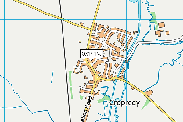 OX17 1NJ map - OS VectorMap District (Ordnance Survey)