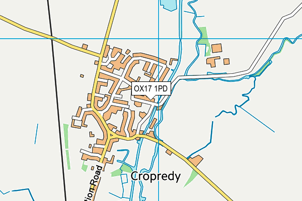OX17 1PD map - OS VectorMap District (Ordnance Survey)