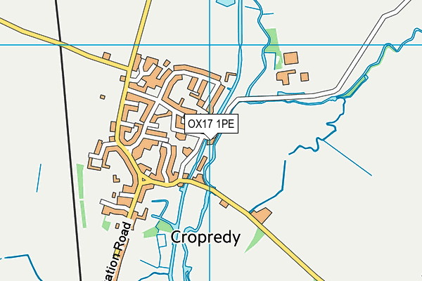 OX17 1PE map - OS VectorMap District (Ordnance Survey)