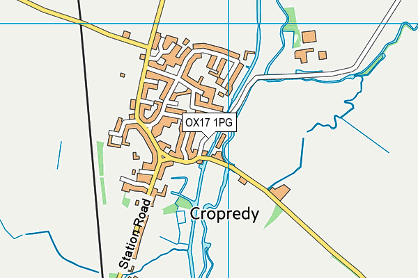 OX17 1PG map - OS VectorMap District (Ordnance Survey)