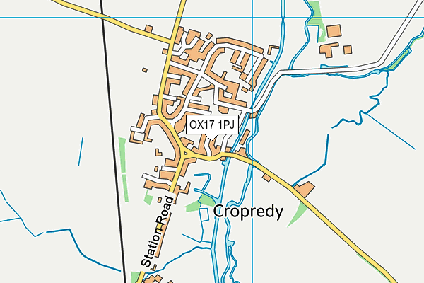 OX17 1PJ map - OS VectorMap District (Ordnance Survey)