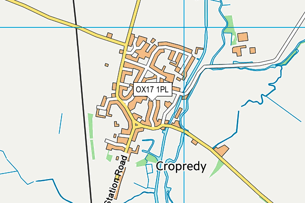 OX17 1PL map - OS VectorMap District (Ordnance Survey)