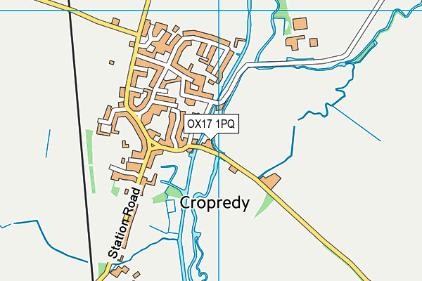 Cropredy Cricket Club map (OX17 1PQ) - OS VectorMap District (Ordnance Survey)
