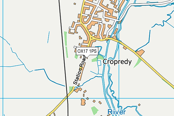 OX17 1PS map - OS VectorMap District (Ordnance Survey)