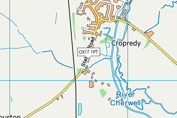 OX17 1PT map - OS VectorMap District (Ordnance Survey)