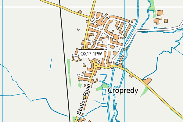 OX17 1PW map - OS VectorMap District (Ordnance Survey)