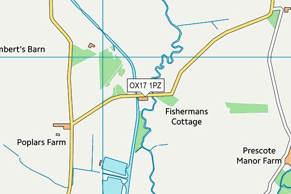 OX17 1PZ map - OS VectorMap District (Ordnance Survey)