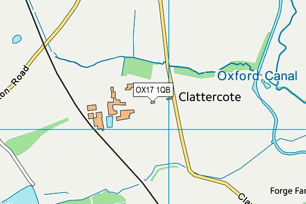 OX17 1QB map - OS VectorMap District (Ordnance Survey)