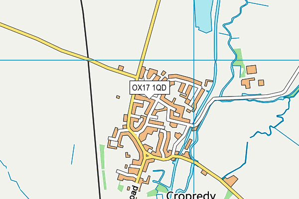 OX17 1QD map - OS VectorMap District (Ordnance Survey)